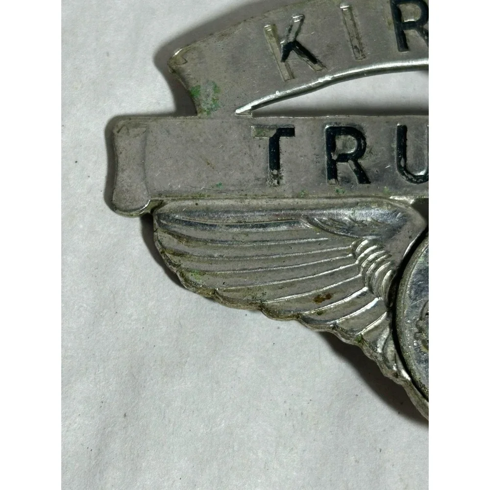 Vintage Kirksey Trucking Hat Badge Cap Advertising Semi Metal Pin Display